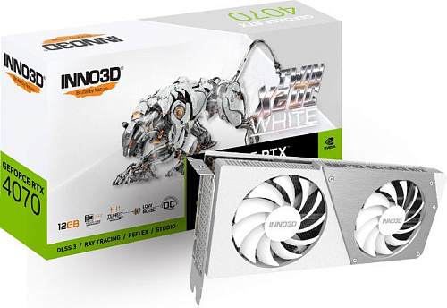 Видеокарта Inno3D GeForce RTX 4070 Twin X2 OC White N40702-126XX-183052V