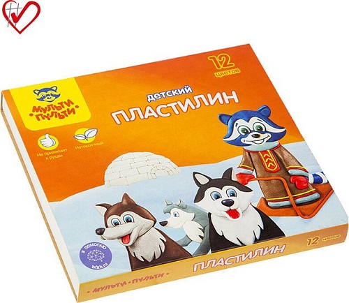 Пластилин Мульти-пульти Енот на Аляске ДП_10235 (12цв)