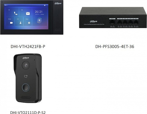 Комплект видеодомофона Dahua DHI-KTP02
