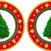 Набор десертных тарелок Elan Gallery Новогодняя елка 420678 (узор New Bone China)