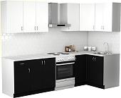 Готовая кухня S-Company Клео лайт 1.2x2.1 правая (черный/белый)