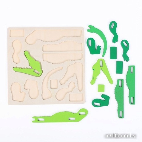 3Д-пазл Лесная мастерская Крокодил 3D 7787458