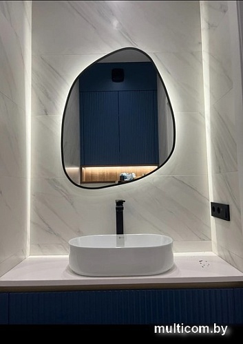 Зеркало eMZe 72x90 LED.UV.NF.72.90.CHE.SW.4K (черный УФ-окантовкой и подсветкой)