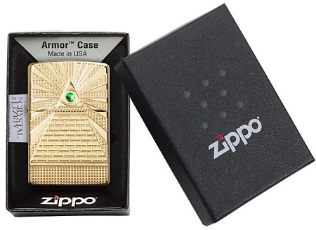 Зажигалка Zippo Armor High Polish Brass Eye of Providence Design 49060
