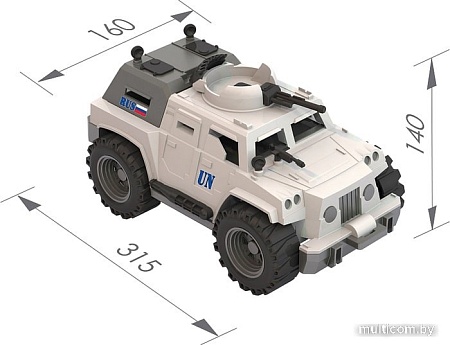 Игрушечный транспорт Нордпласт Джип Миротворец 241 (серый)