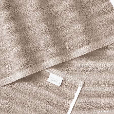 Полотенце Verossa Wave&pixels 70x140 (кофе/белый)