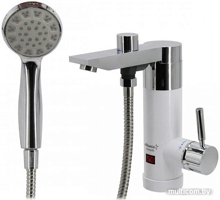 Проточный электрический водонагреватель кран+душ Atlanta ATH-7431 (белый)