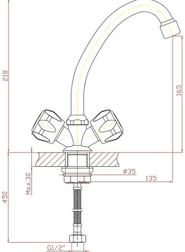 Смеситель Zollen Wolfsburg WO75420431-1