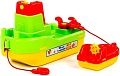 Игрушечный транспорт Полесье Набор №402, буксир Лагуна кор. №4 41227 (зеленый/красный/желтый)