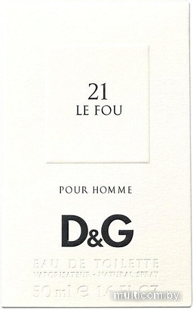 Туалетная вода Dolce&Gabbana №21 Le Fou EdT (100 мл)
