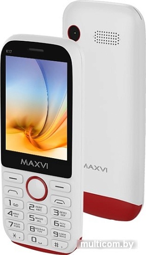 Мобильный телефон Maxvi K17 (белый/красный)