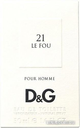 Туалетная вода Dolce&Gabbana №21 Le Fou EdT (100 мл)
