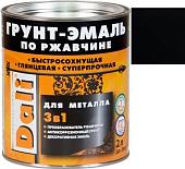 Грунт-эмаль Dali По ржавчине 3 в 1, 2 л (черный, RAL 9005)
