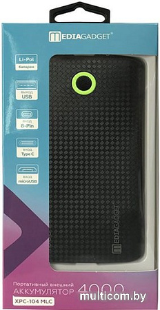 Портативное зарядное устройство MediaGadget XPC-104 MLC 4000mAh (черный)