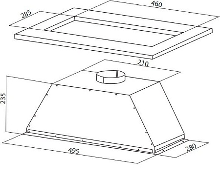 Кухонная вытяжка Oasis UM-50W (V)