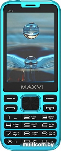 Мобильный телефон Maxvi X10 (голубой)
