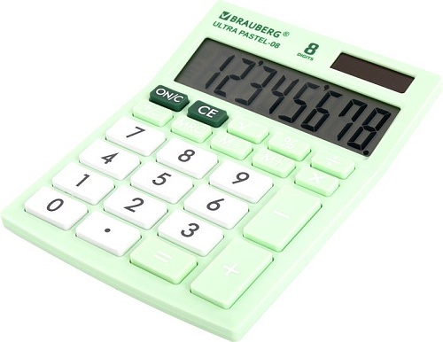 Бухгалтерский калькулятор BRAUBERG Ultra Pastel-08-LG 250515 (мятный)