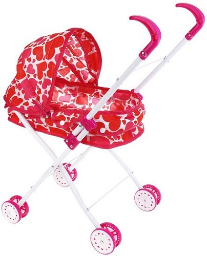 Коляска для кукол Наша Игрушка Сердца M1418-15