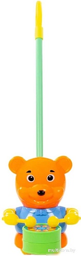 Развивающая игрушка Полесье Каталка Медвежонок с ручкой 96654