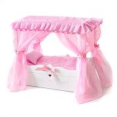 Кроватка для кукол Leader Toys Diamond Princes c царским балдахином 71219 (белый)