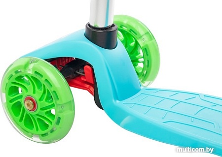Самокат Sundays KB02D (голубой/зеленый)