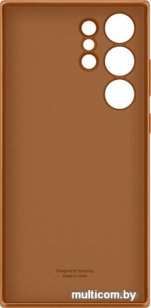 Чехол для телефона Samsung Leather Case S23 Ultra (песочно-бежевый)