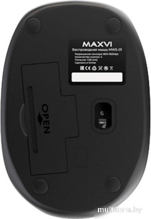 Мышь Maxvi MWS-01 (черный)