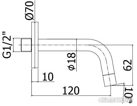 Излив Paffoni Light ZBOC093NO