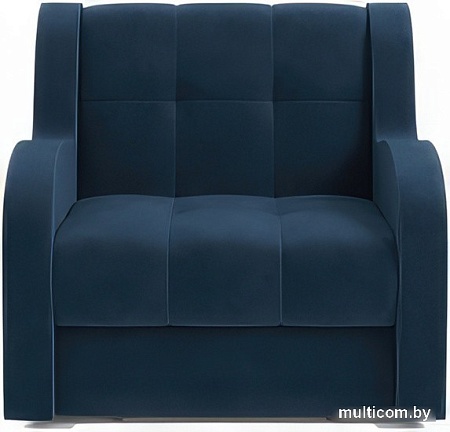 Кресло-кровать Мебель-АРС Аккордеон Барон (велюр, темно-синий Luna 034)