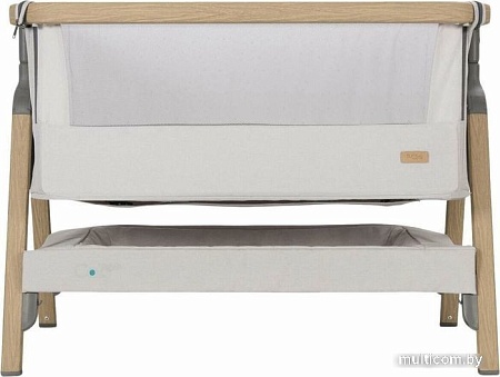 Приставная детская кроватка Tutti Bambini CoZee Luxe с колесами (oak/silver)