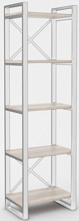 Стеллаж Hype Mebel Стандарт 80x170 (белый/древесина белая)