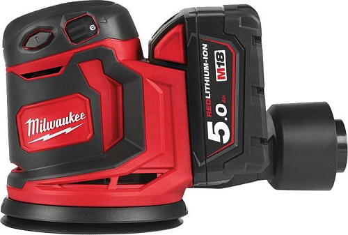 Эксцентриковая шлифмашина Milwaukee M18 BOS125-502B 4933464229 (с 2-мя АКБ, сумка)