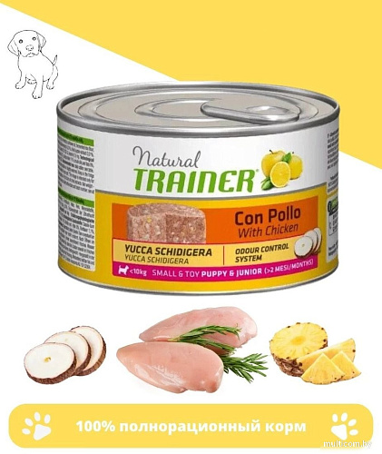 Пресервы Trainer Puppy & Junior с курицей и рисом 150 г