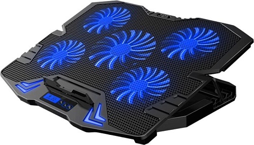 Подставка ICE COOREL K5 (с синей подсветкой вентиляторов и панелью управления)
