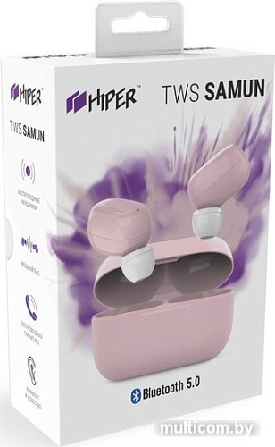 Наушники Hiper TWS Samun (розовый)