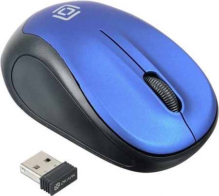 Мышь Oklick 665MW (черный/синий)
