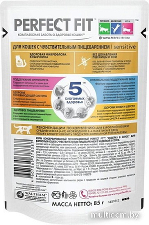 Пресервы Perfect Fit Sensitive рагу с индейкой 85 г
