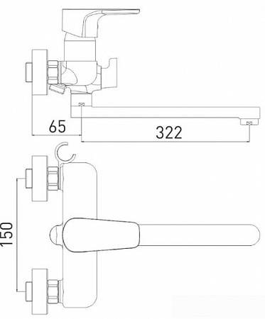Смеситель Gross Aqua 7121297С-35L(F)