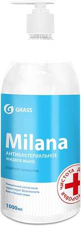 Grass Мыло жидкое Milana антибактериальное с дозатором 1000 мл