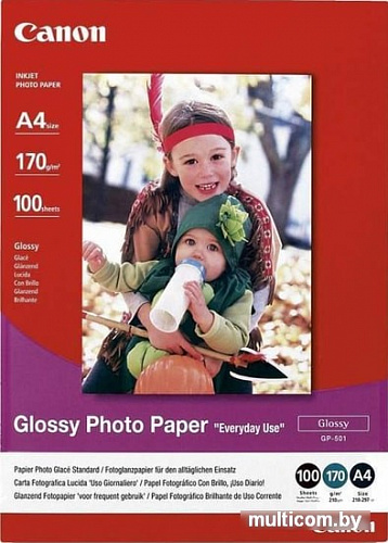 Фотобумага Canon Glossy Photo Paper PP-501 А4 170г/м2 100 л 0775B001