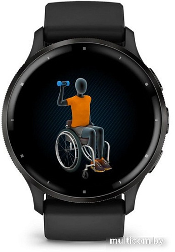 Умные часы Garmin Venu 3 (черный, с силиконовым ремешком)