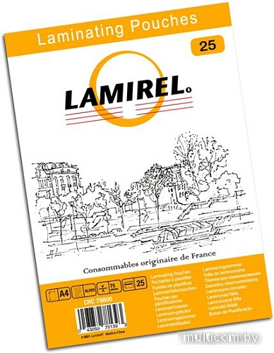 Пленка для ламинирования Lamirel А4 75 мкм 25 шт LA-78800