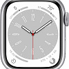 Умные часы Apple Watch Series 8 41 мм (алюминиевый корпус, серебристый/белый, спортивный силиконовый ремешок)
