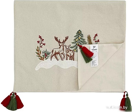 Дорожка на стол Tkano Celebrations New Year Essential TK24-TR0006 (бежевый/коричневый)