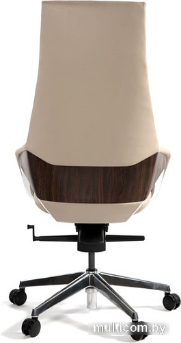 Кресло Norden Шопен FK 0005-A Beige Leather (кожа бежевая/алюминий)