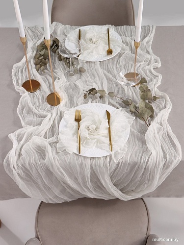 Дорожка на стол Этель 10875216 (белый)