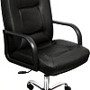 Офисное кресло Деловая обстановка Пилот Стандарт кожа (черный/хром)