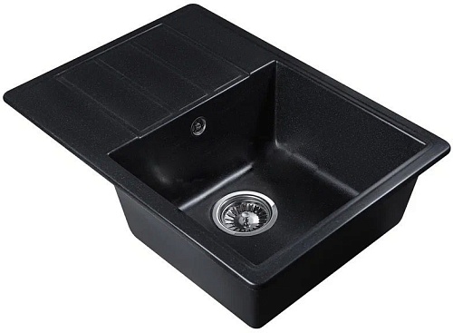 Кухонная мойка Marblan Recta R (оникс, с сифоном)