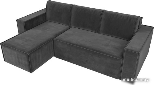 Угловой диван Mebelico Куба угловой 108648 (левый, БНП, велюр, серый)