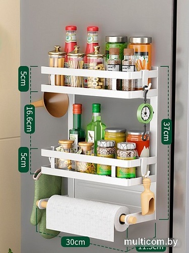 Вешалка кухонная Happy Home На холодильник HH-043 (черный)